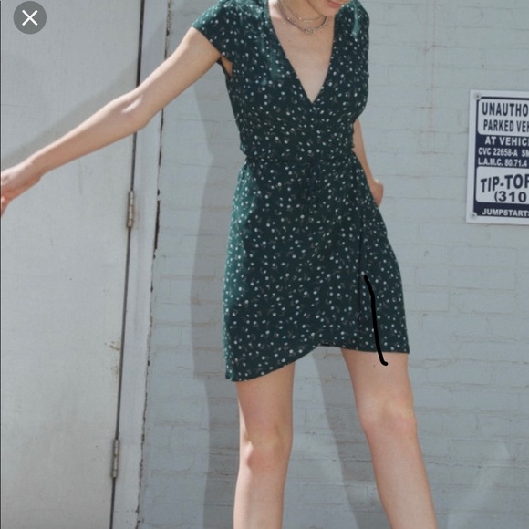 brandy melville floral wrap dress
